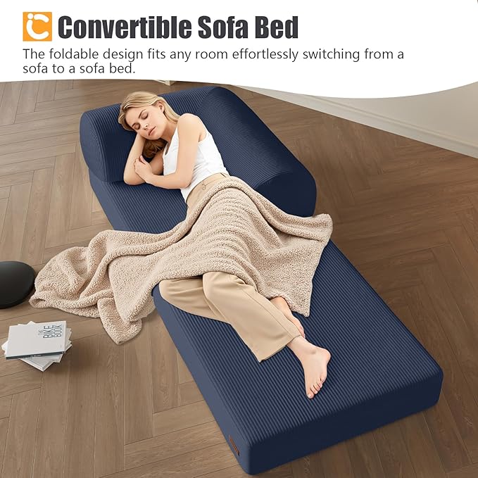 COMAX Folding Sofa Bed, Fold Out Chair Bed, Foldable Sofa, Convertible Sleeper - Image 5