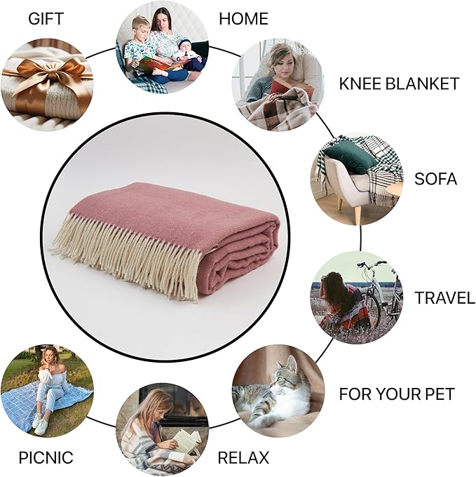 | Wool Blanket/Throw | 100% New Zealand Wool | Perfect - Image 8