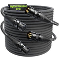 XLR Cables 25ft 2 Pack, 20 AWG, Kevlar-Reinforced Nylon Braided Microphone Cable by AA