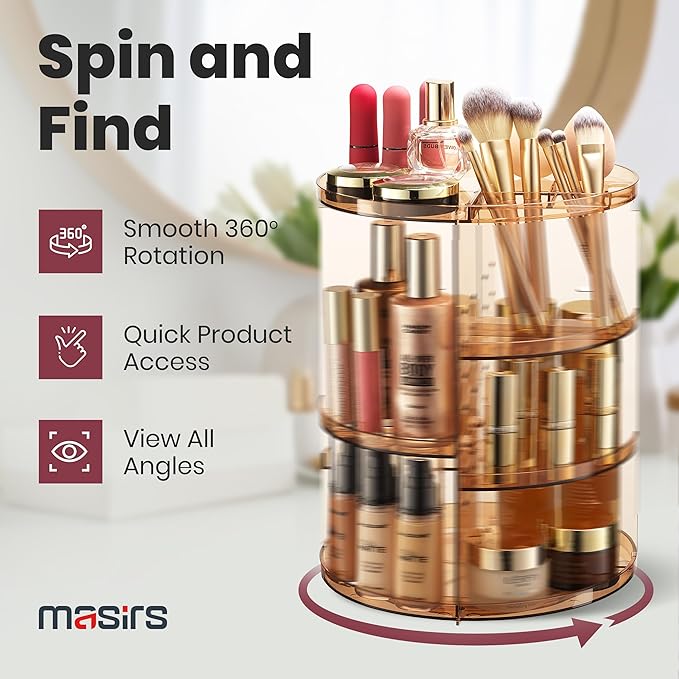 Masirs 360 Rotating Makeup Organizer - Image 4