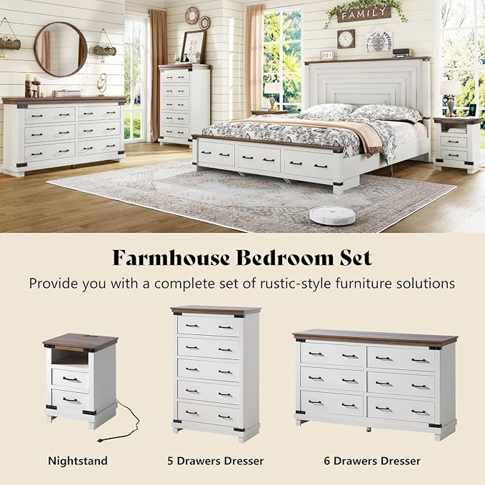 AMERLIFE Farmhouse Nightstand - Image 7