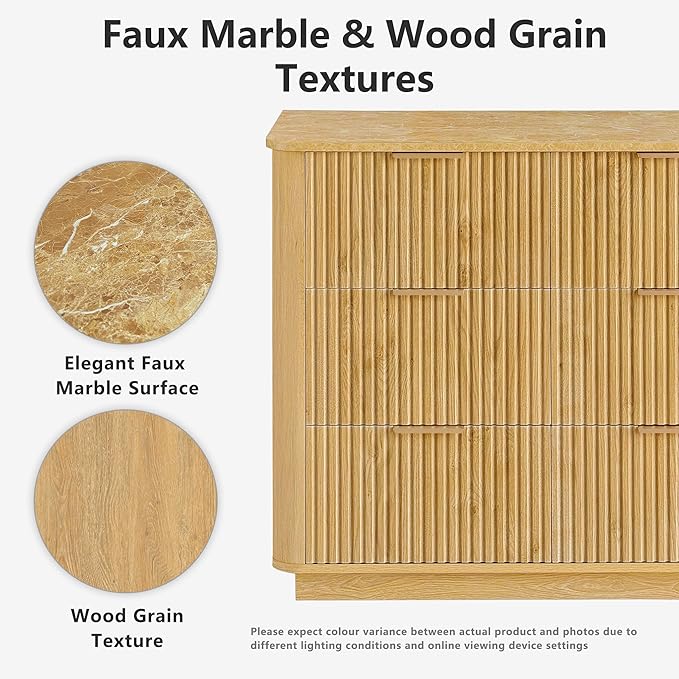 win2win 9 Drawer Dresser, Modern Dresser - Image 3