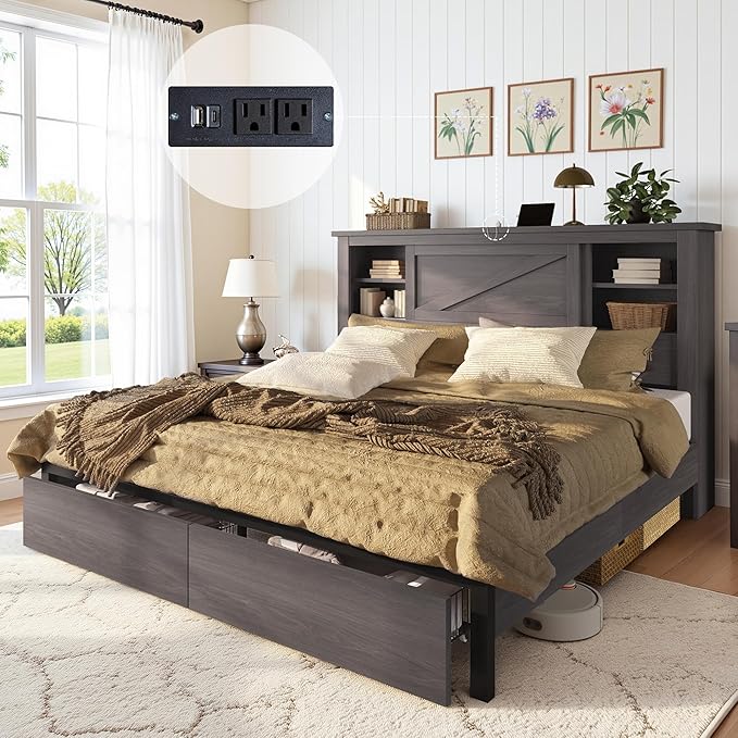 AMERLIFE 47.2" H King Bed Frame by AMERLIFE