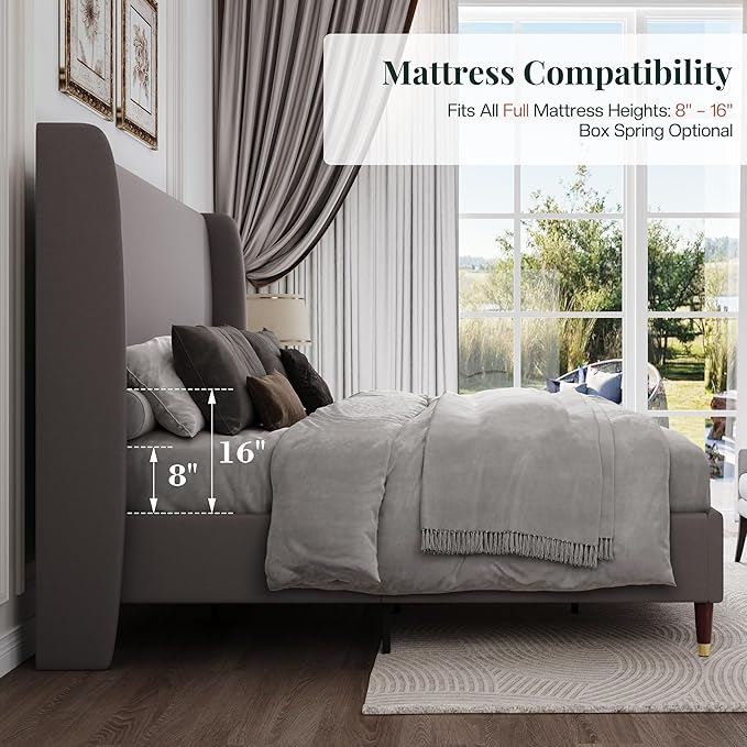 Jocisland Full Upholstered Platform Bed Frame - Image 7