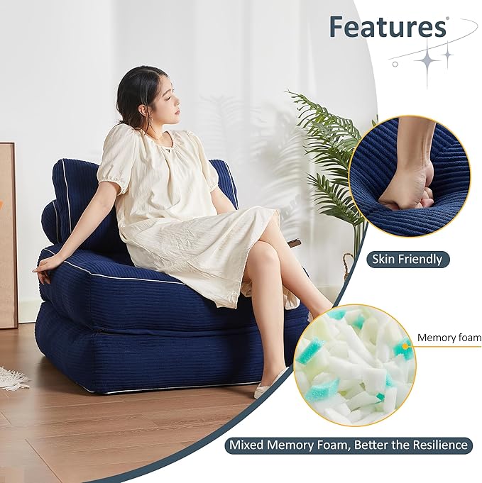 Folding Chair Bed, Futon Sofa Bed, Floor Couch - Image 6