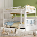 Merax Wood Bunk Bed with Drawers, Convertible Bunk Bed with Ladders and Two by Merax
