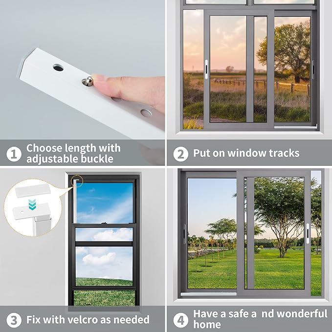 ZhouDaShu Adjustable Window Security Bars, Window Locks Bars Inside - Image 2