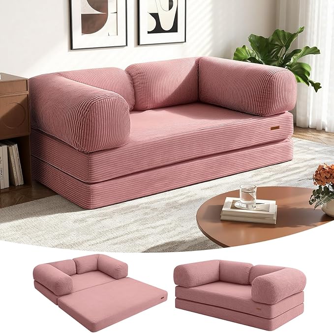 COMAX Folding Sofa Bed Queen, 4-in-1 Convertible Foldable Floor Couch Futon Sofa by COMAX