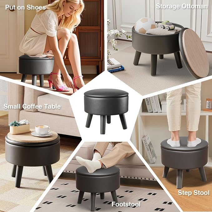 FIMIVIBI Small Foot Stool Ottoman - Image 3