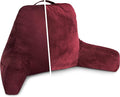 Husband Pillow Aspen Arizona Maroon, Reading Pillow Bed Rest Chair, Two-Sided by HusbandPillow