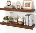 Floating Shelves for Wall, 9.3" Deep Wall Mounted Rustic Wood Shelves for by Unknown