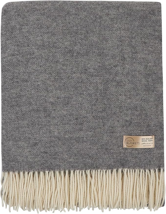 New Zealand Virgin Wool Throw Blanket, Indoor & Outdoor, Soft Blanket by Cozy+Blankets
