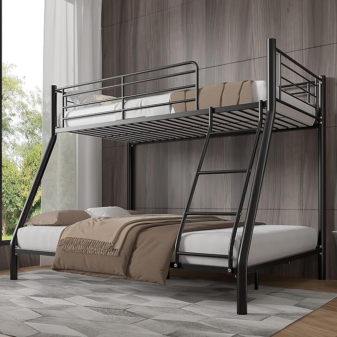 VECELO Bunk Bed Twin Over Full, Metal Bunkbeds by VECELO