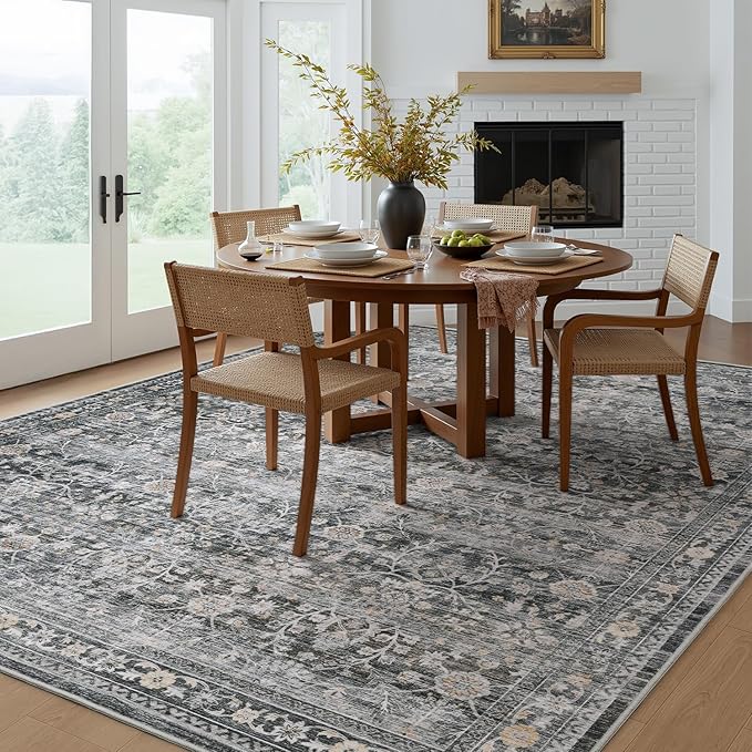 MontVoo-Vintage Area Rug 6X9 Grey Rugs - Image 5