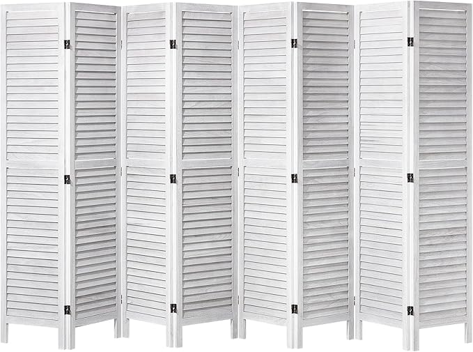 VEVOR Wood Room Divider, 8 Panel Wood Folding Privacy Screen, 66.9 Inches Tall - Image 10