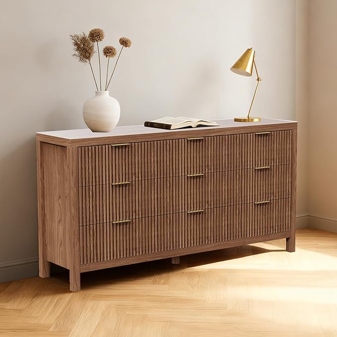 Modern 9 Drawer Dresser, Mid-Century Storage Chest - Image 8