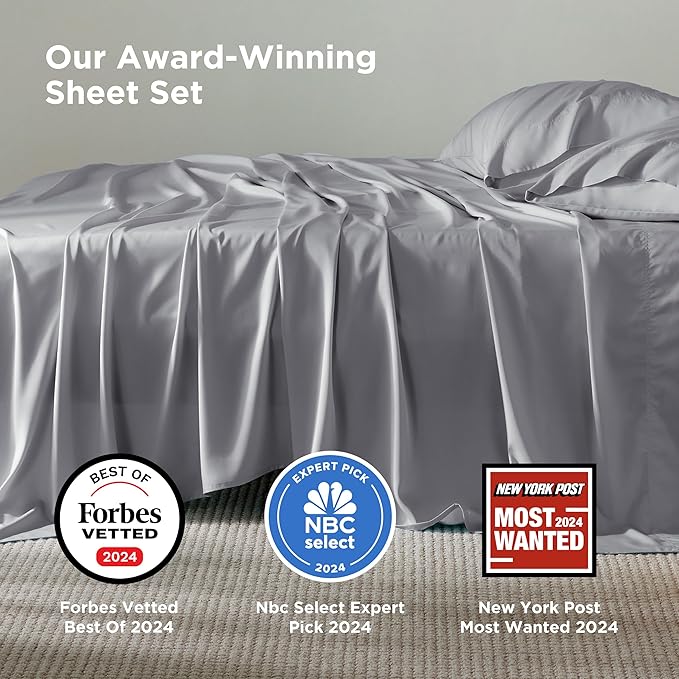 Bedsure Full Size Bed Sheets, Cooling Sheets, Rayon Derived from Bamboo - Image 3