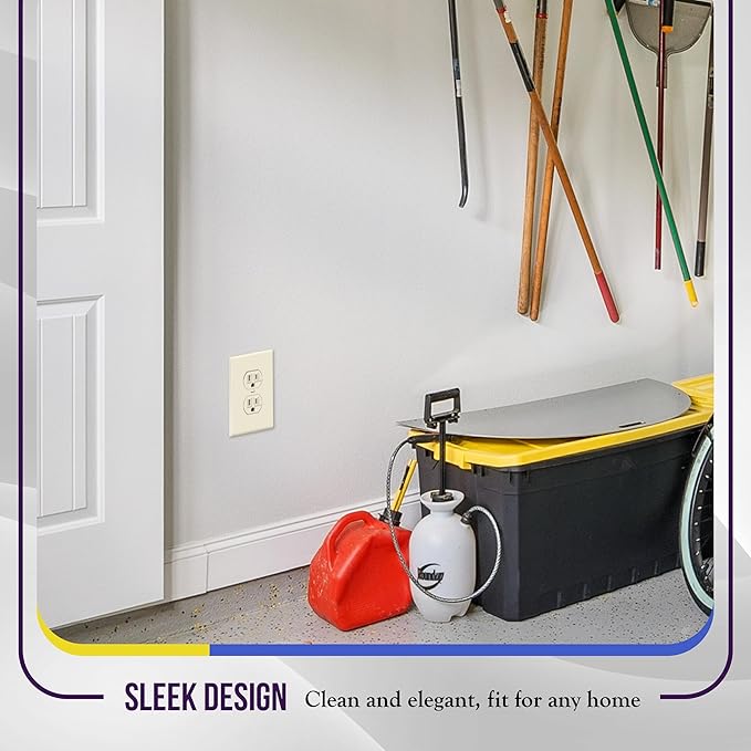 ENERLITES Duplex Receptacle Outlet Wall Plate, Gloss Finish, Midway Size 1-Gang - Image 7