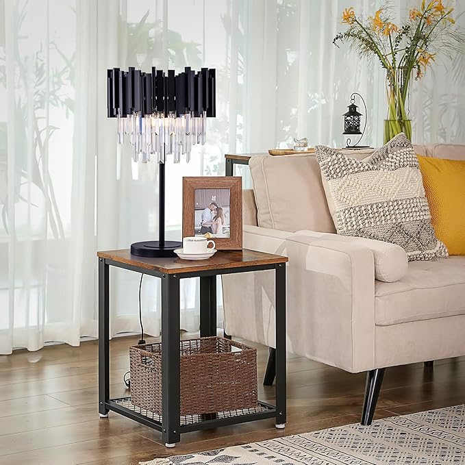 Wellmet Black Crystal Table Lamp, 3 Lights Table Lamps - Image 7