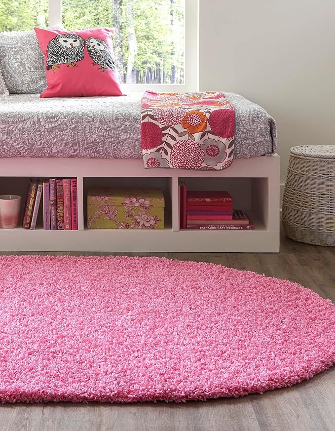 Unique Loom Solid Shag Collection Area Rug - Image 3