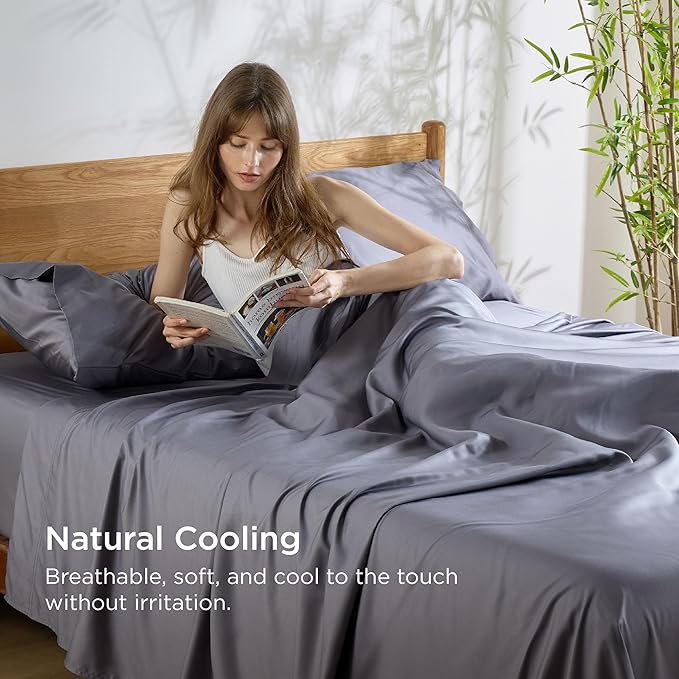 Bedsure Cooling Sheets for Full Size Bed, Viscose Derived from Bamboo, Deep - Image 5