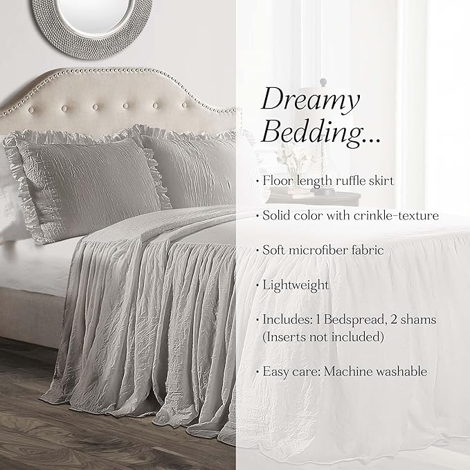 Lush Decor Ruffle Skirt Bedspread Set - Image 6