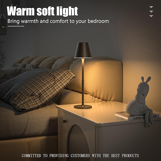 Modern LED Cordless Table Lamp, 4000mAh Rechargeable Battery, 3 Level - Image 6