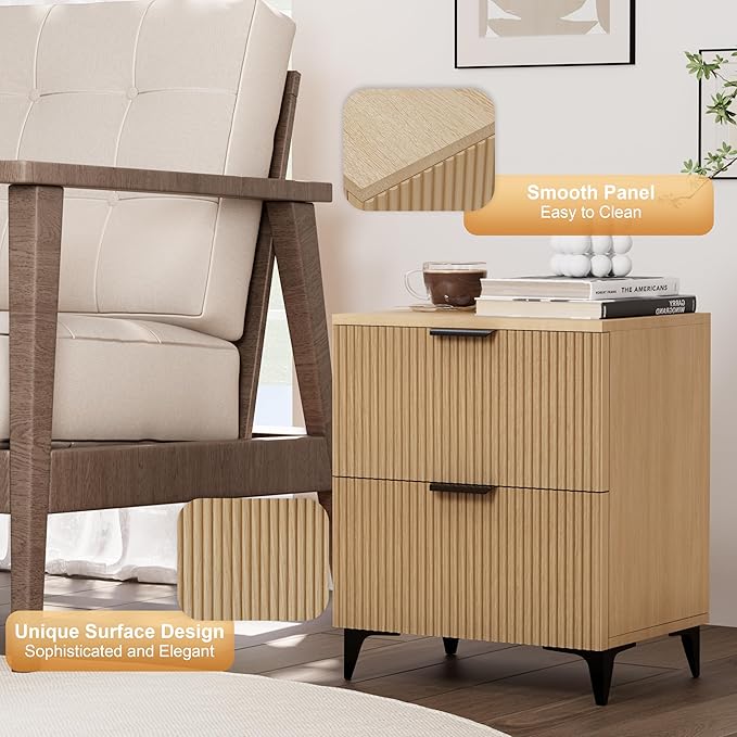 Royal Windsor Small Fluted Nightstand Set of 2 - Image 7