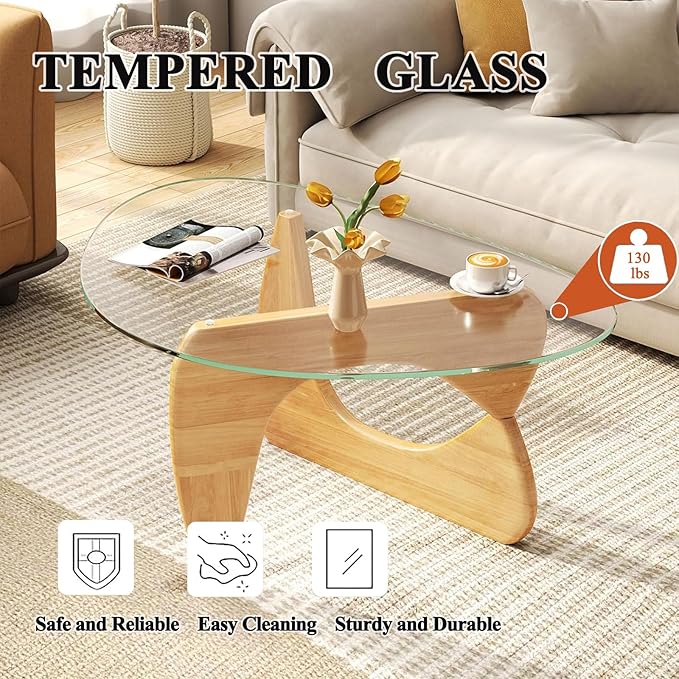 Glass Coffee Table, Mid Century Modern Coffee Table, Coffee Table - Image 3