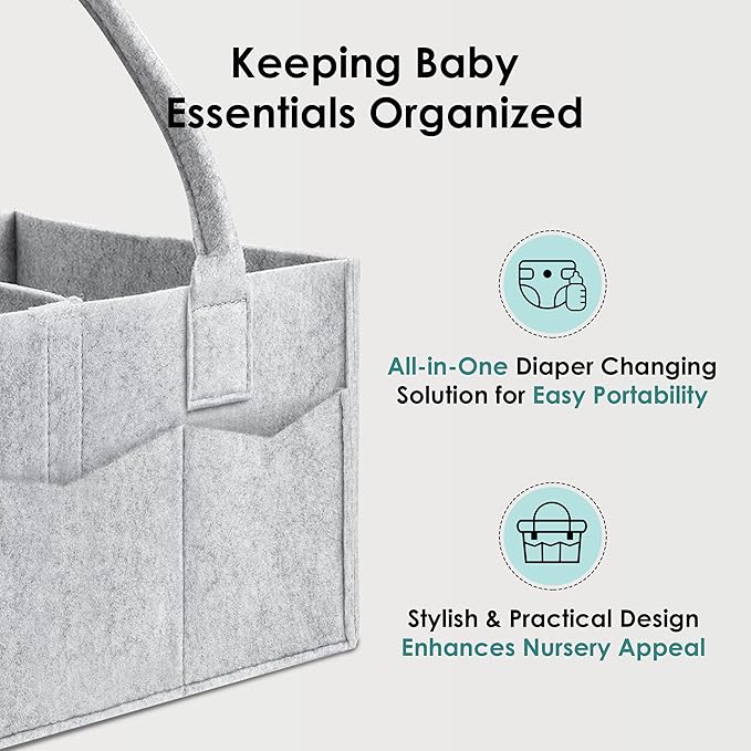 HIPHOP PANDA 2-Pack Diaper Caddy Organizer - Image 6