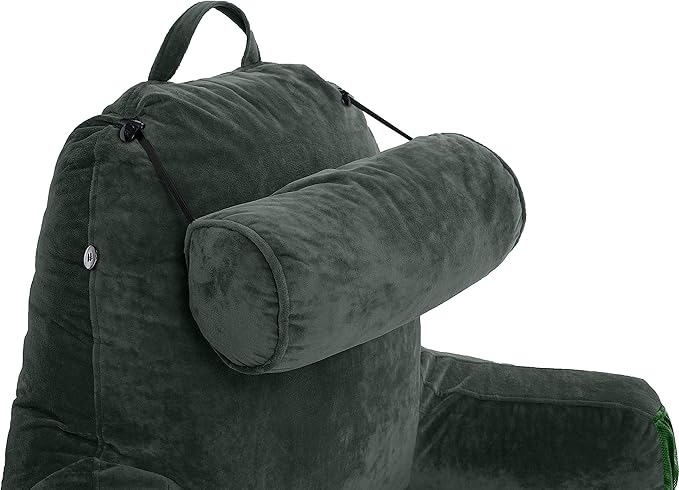 Husband Pillow Medium Dark Green, Backrest Kids, Petite Adults - Image 8