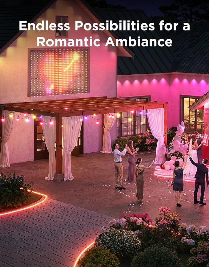 Govee Smart Outdoor String Lights 2, 96ft RGBIC Outdoor Lights - Image 2