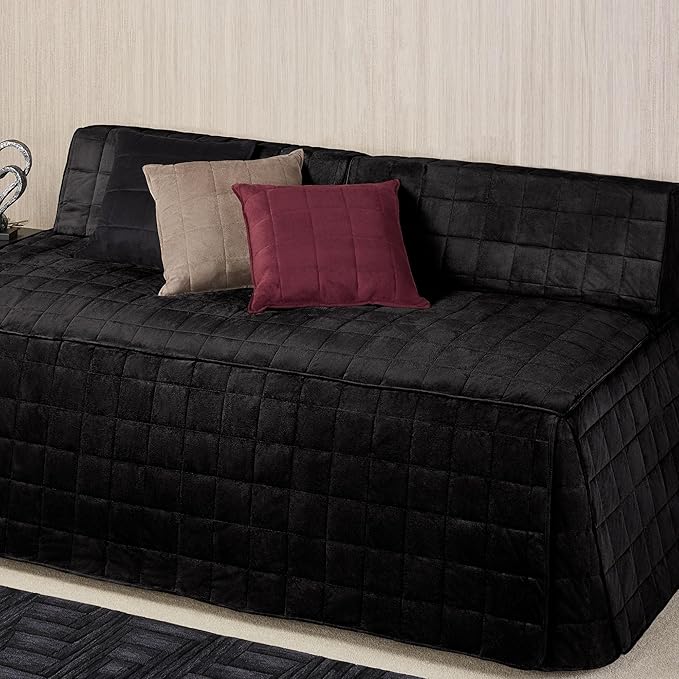 Camden Luxury Bedding | Neutral Onyx Black Color | Fitted Hollywood Daybed by TouchofClass