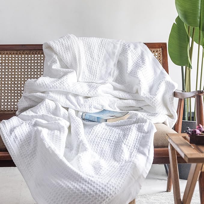 Salt Earth 100% Cotton Throw Blanket, Outdoor and Office Couch, Modern & Cozy - Image 7