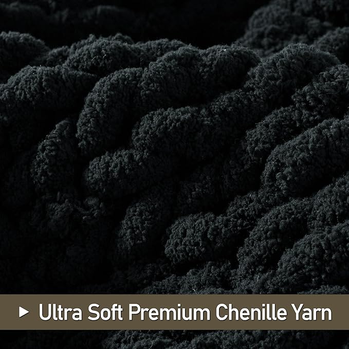 Chunky Knit Throw Blanket 60"X 80", 100% Handmade - Image 3
