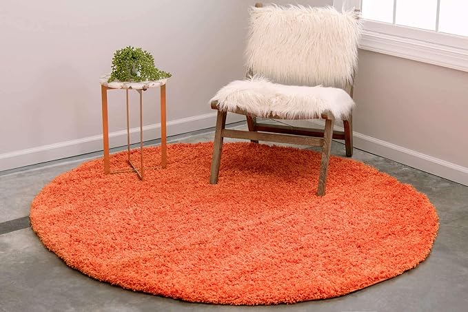 Unique Loom Solid Shag Collection Area Rug - Image 2
