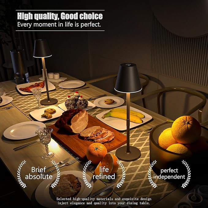 Modern LED Cordless Table Lamp, 4000mAh Rechargeable Battery, 3 Level - Image 3