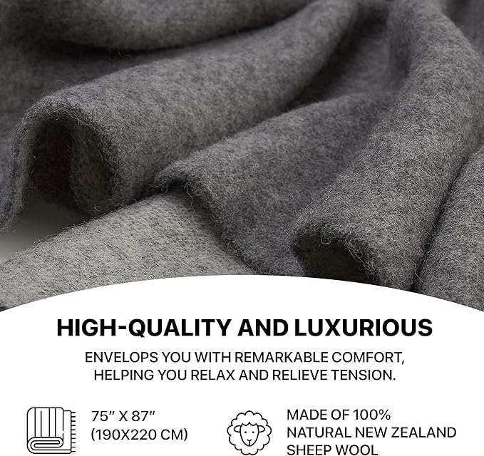 | Wool Blanket/Throw | 100% New Zealand Wool | Perfect - Image 6