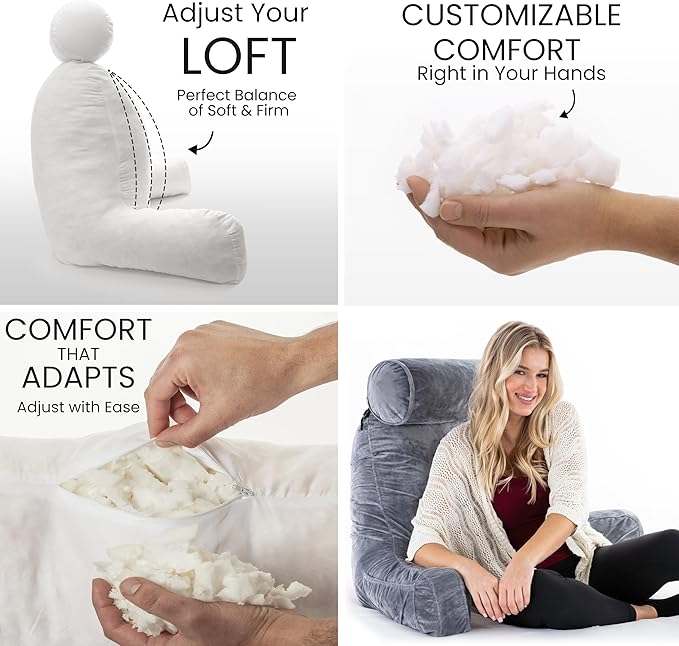 Husband Pillow XXL Aspen Edition, Adult Reading Sit Up Bed Rest Pillow - Image 2