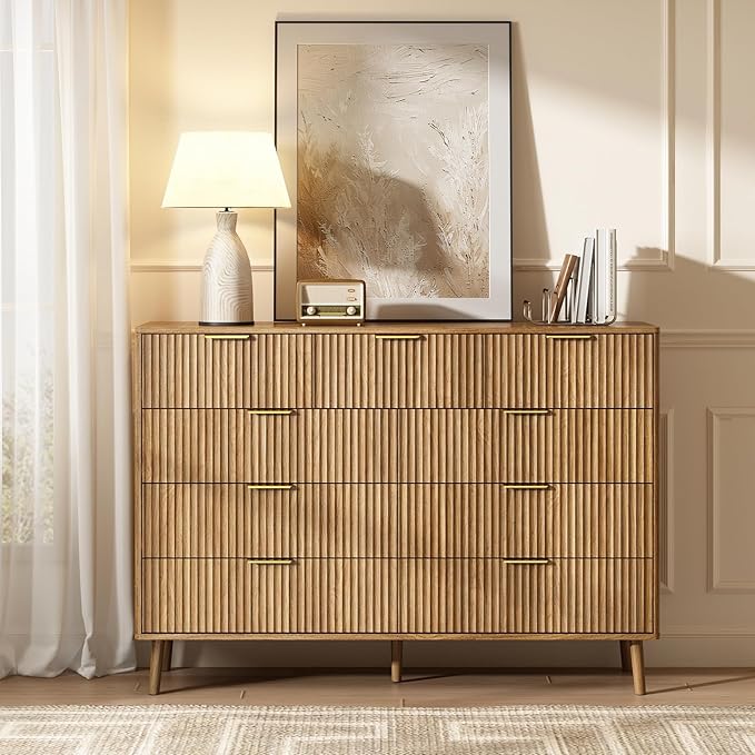 CARPETNAL Fluted 9 Drawer Dresser - Image 4