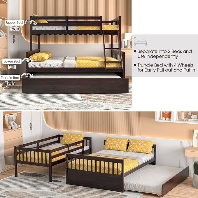 Giantex Twin Over Full Bunk Bed - Image 6