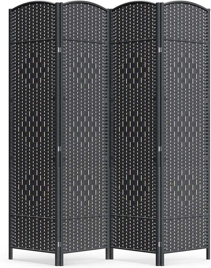 4 Panel Room Divider, 6Ft Folding Privacy Screen, Tall by cocosica