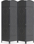 4 Panel Room Divider, 6Ft Folding Privacy Screen, Tall by cocosica