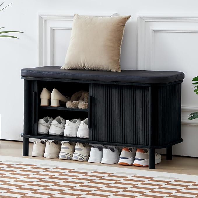 Shoe Bench, Entryway Shoe Cabinet - Image 6