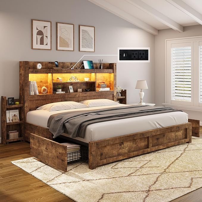 AMERLIFE King Size Bed Frame - Image 8