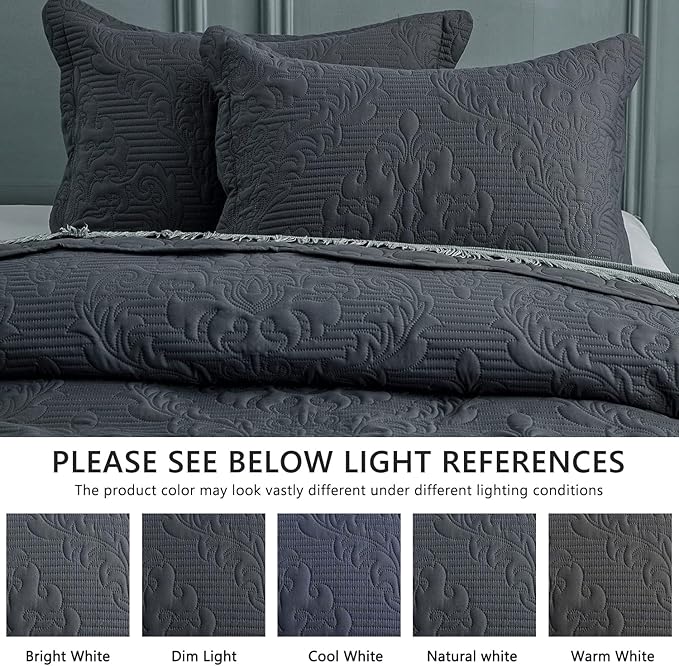 CHIXIN Bedspread Coverlet Quilt Set Full Size - Image 4