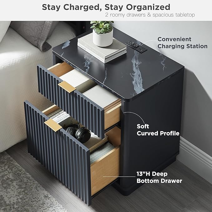 T4TREAM 23'' Fluted Nightstand - Image 4