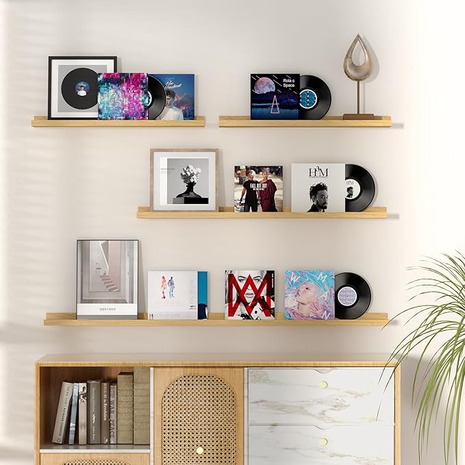 Fun Memories Picture Ledge Shelf, 24 Inch Floating Shelves Set of 2, Nursery - Image 2