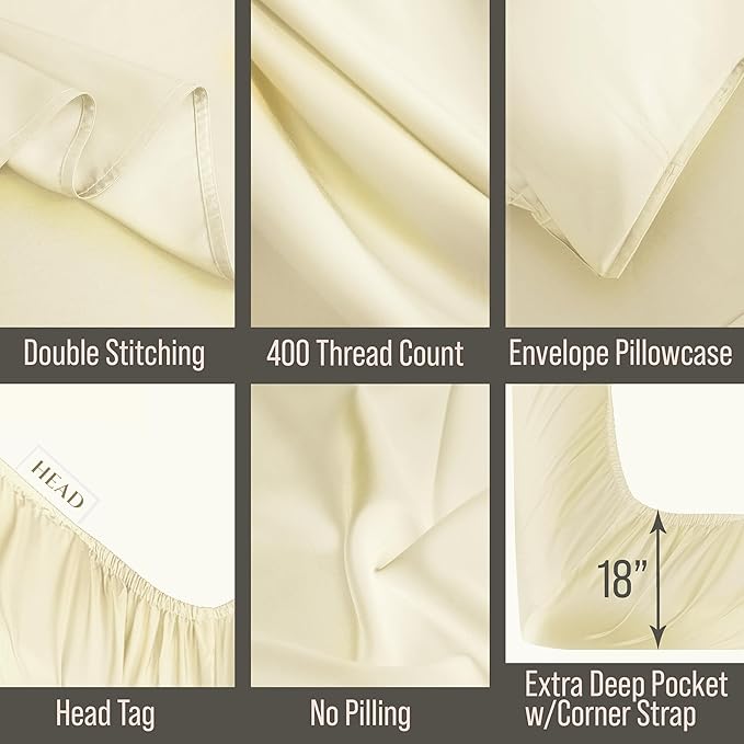 Bella Coterie Luxury Bamboo Viscose 34” Split Top King Size Sheet Set | 1 - Image 4