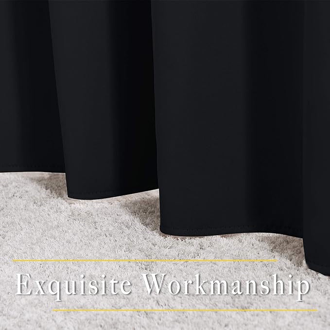 NICETOWN Black Blackout Curtains 36 inch Curtains - Image 6
